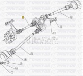 Вал карданный (промежуточный) (КАРДАН-СЕРВИС) (L=684мм) 3308-2202010