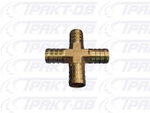 Соеденитель шланга  КРЕСТ (под хомут 20мм) 95516, СШХ20Х