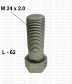 Болт оси балансира (АО АЗ УРАЛ) М24х2,0х62 375-2918158