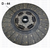 Диск /395/ ведомый сцепления RUEN (Македония) (D=44мм)  6ISBe-185, -210 (1862-506-131) 3962.30.00