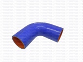 Патрубок радиатора (верхний)  L=130/130мм, d=60 (угловой) (СИНИЙ) 4308-1303010-20