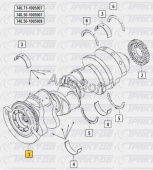 Вал коленчатый в сборе EURO- III, -IV-оригинал (завод) 740.71-1005008-00 (820)