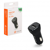 Адаптер автомобильный 1хUSB 2.1А 12/24В 03464, ACH-1U-12