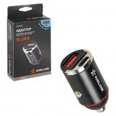 Адаптер автомобильный компактный Type-C PD + QC 3.0 65Вт, 12/24В PRO 03474, AEAK002