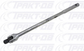 Вороток однорычажный с квадратом 1/2" на шарнире (хромированный) 380мм CrV 14066 MASTER