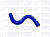 Патрубок Z-образный  (СИНИЙ) D=18,  L=150х200х150, угол=45* 50808, Z018-150-200-150