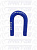 Патрубок U-образный (СИНИЙ) D=10,  L=102/102, плече=69, угол=180* 52442