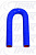 Патрубок U-образный (СИНИЙ) D=20,  L=175/175, плече=73, угол=180* 99987