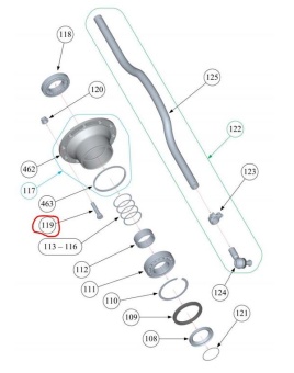 Болт колеса (передний) 340-007-5238