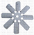 Крыльчатка вентилятора (d=50мм, D=660мм) 7511-1308012