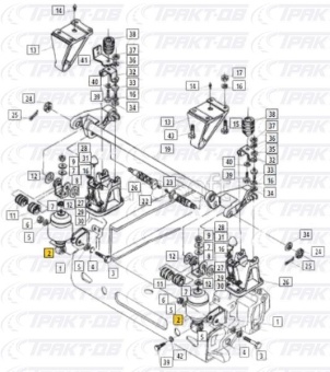 Аммортизатор кабины (пневмоэлемент) (SACHS) 313054/731700001576 313054/731700001576