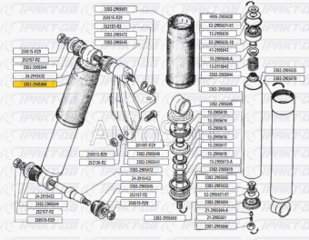 Аммортизатор газомасляный (передний/задний) 3302-2905006, БАК.00313